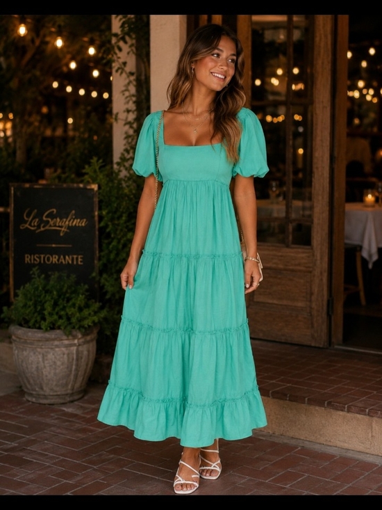 Show Me Your MuMu Dresses & Skirts - SHOW ME YOUR MUMU NWT TIERED LINEN DRESS
